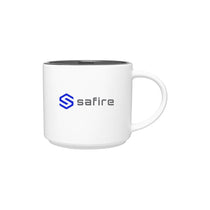 ETS White Monaco Ceramic Mug with Storm Grey Lining - 16oz