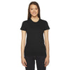 American Apparel Women's Black Fine Jersey Short-Sleeve T-Shirt