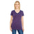 Threadfast Women's Berry Cross Dye Short-Sleeve V-Neck T-Shirt