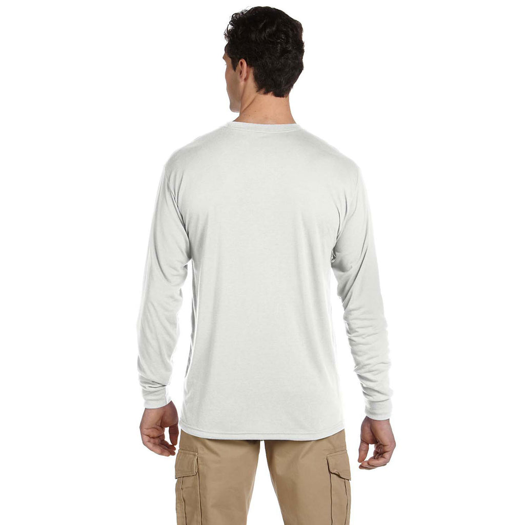 Jerzees Men's White 5.3 Oz Dri-Power Sport Long-Sleeve T-Shirt