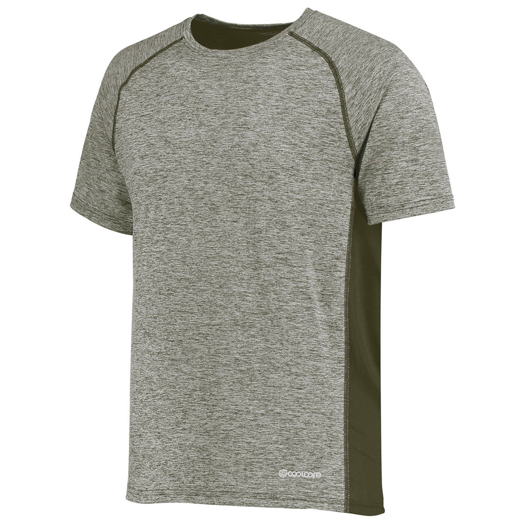 Holloway Men's Olive Heather Electrify Coolcore Tee