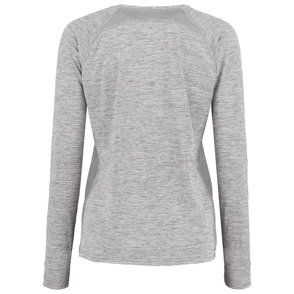 Holloway Women's Athletic Grey Heather Electrify Coolcore Long Sleeve Tee
