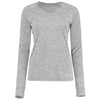 Holloway Women's Athletic Grey Heather Electrify Coolcore Long Sleeve Tee
