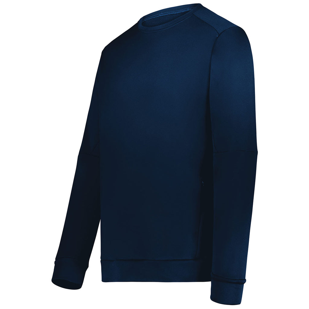 Holloway Men's Navy Momentum Team Fleece Crew