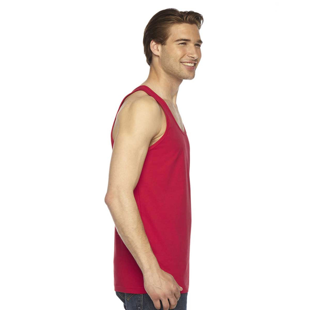 American Apparel Unisex Red Fine Jersey Tank