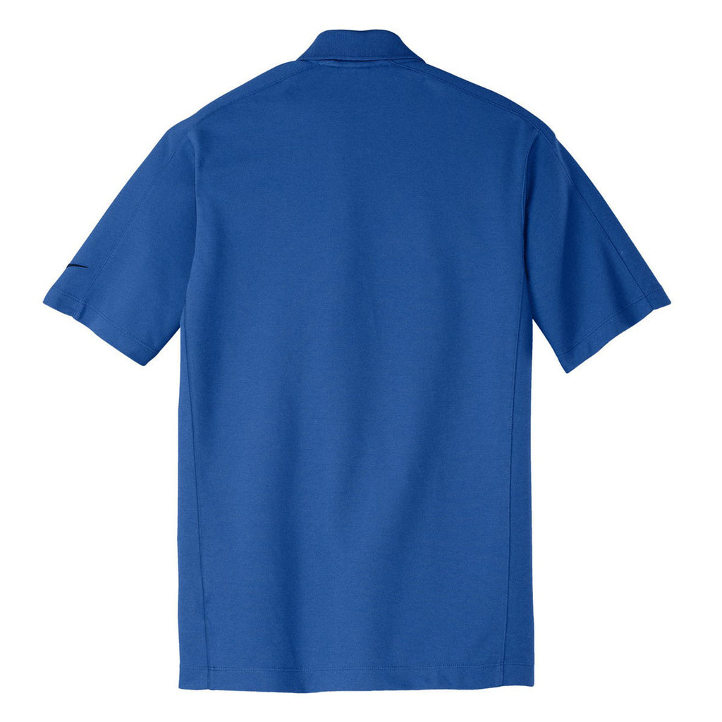 Nike Men's Royal Blue Dri-FIT Short Sleeve Pique II Polo