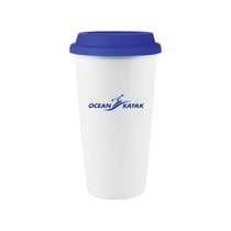 ETS White Terra Tumbler with Blue Lid -16 oz