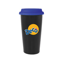ETS Black Terra Tumbler with Blue Lid -16 oz