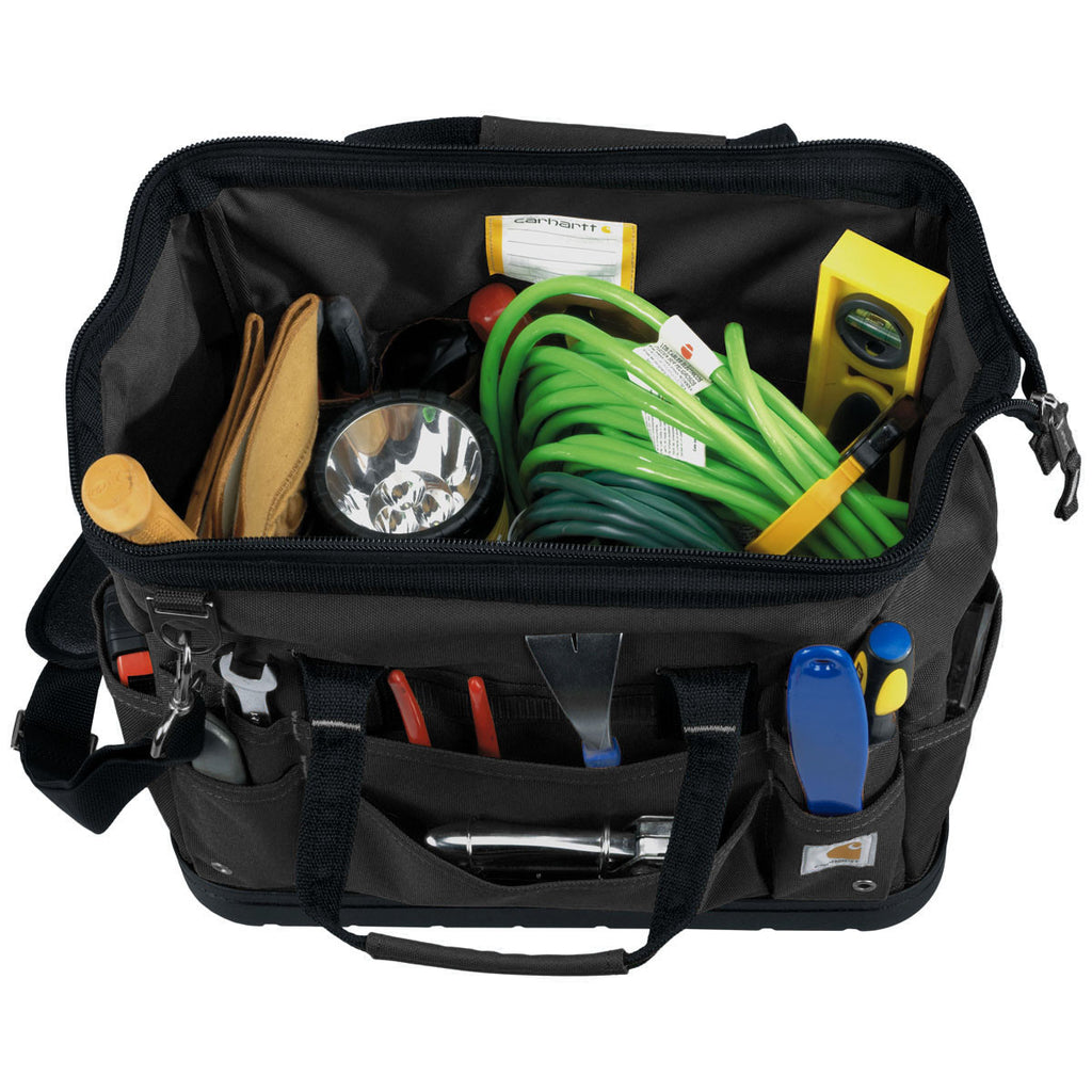 Carhartt Black Legacy 16 Inch Tool Bag With Molded Base