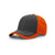 Richardson Orange Sideline Charcoal Front with Contrasting Stitching Cap