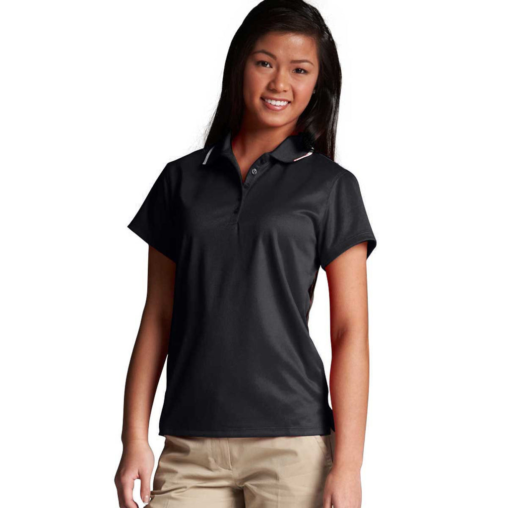Charles River Women's Black Classic Wicking Polo