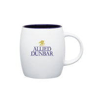 ETS White/Cobalt Blue Joe Ceramic Mug 14 oz