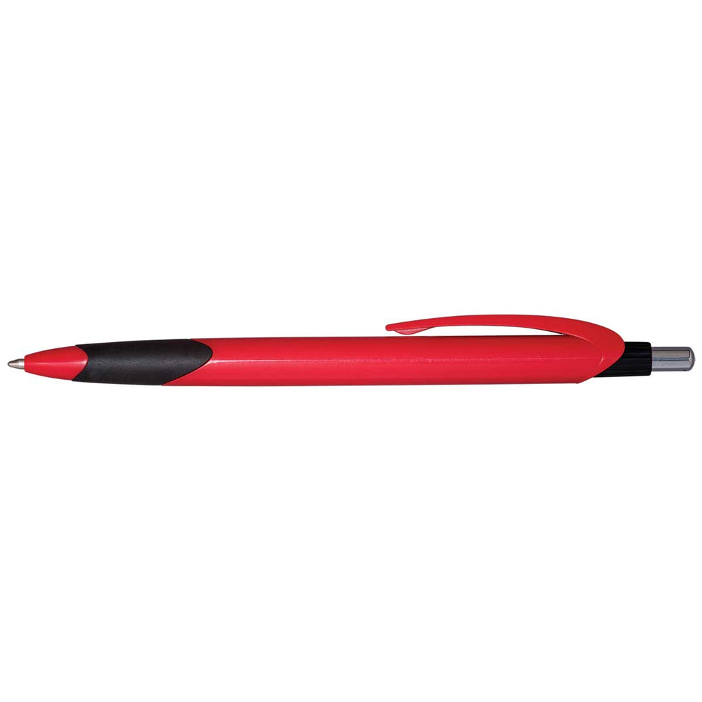 Hub Pens Red Wavaux Pen with Black Grip & Black Ink