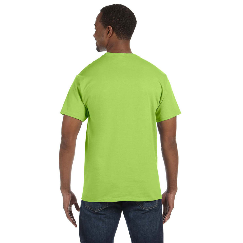 Jerzees Men's Neon Green 5.6 Oz Dri-Power Active T-Shirt