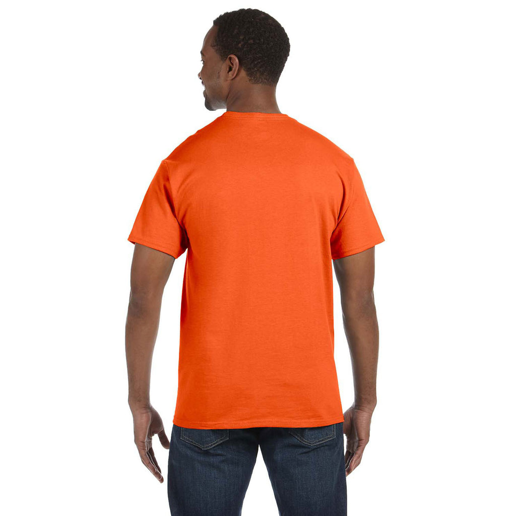 Jerzees Men's Safety Orange 5.6 Oz Dri-Power Active T-Shirt