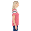 Augusta Sportswear Women's Red/Slate/White Fanatic Short-Sleeve T-Shirt