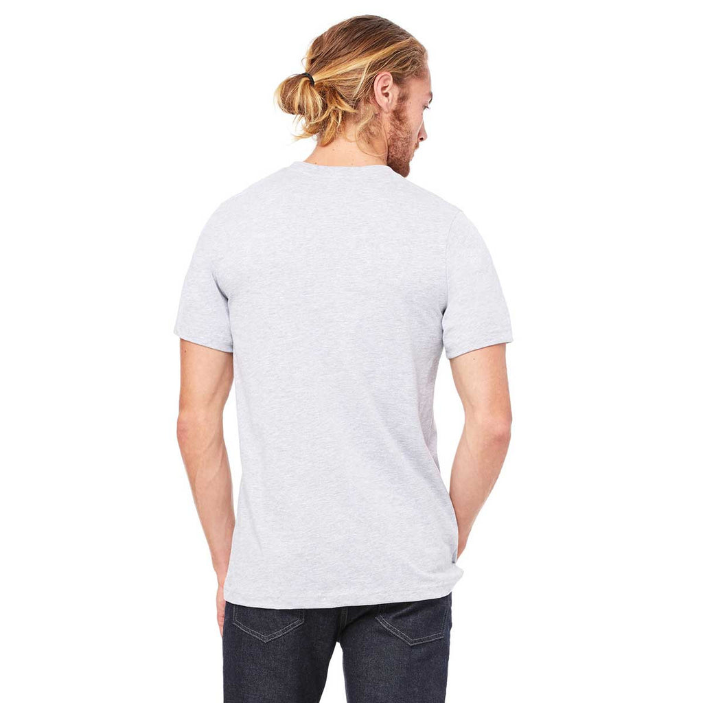 Bella + Canvas Men's Athletic Heather/Navy Jersey Short-Sleeve Pocket T-Shirt