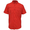 BAW Men's Red Short Sleeve Fishing Shirt