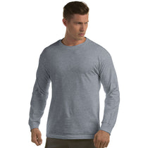 Antigua Men's Grey Heather Long Sleeve Crew Tee