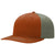 Richardson Dark/Orange/Dark/Loden Split Lifestyle Structured Twill Back Trucker Hat