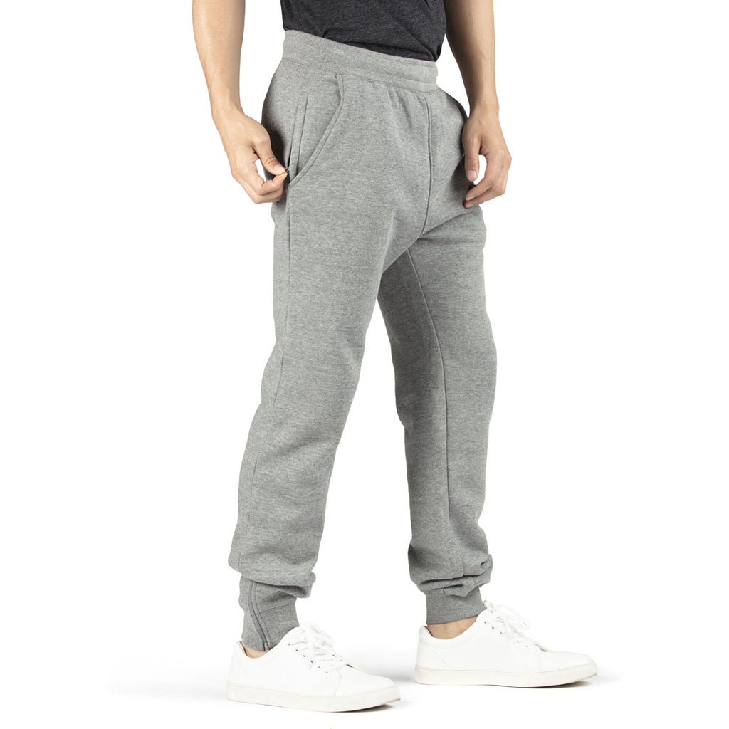 Threadfast Unisex Heather Grey Ultimate Fleece Jogger Pant