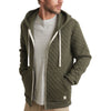 Marine Layer Unisex Olive Heather Corbet Quilted Full Zip Hoodie