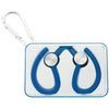 Good Value Blue BT Earbuds in Plastic Case with Carabiner