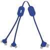 Good Value Blue 3-in-1 On-the-Go Charging cable