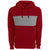 Vantage Men's Sport Red Premium Cotton Blocked Fleece Pullover Hoodie