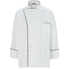 Edwards Men's White 12 Button Cloth Classic Chef Coat with Trim