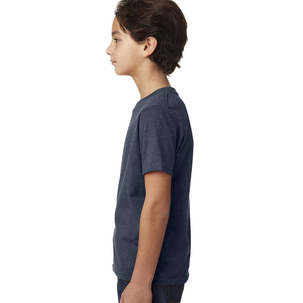 Next Level Boy's Midnight Navy CVC Crew Tee