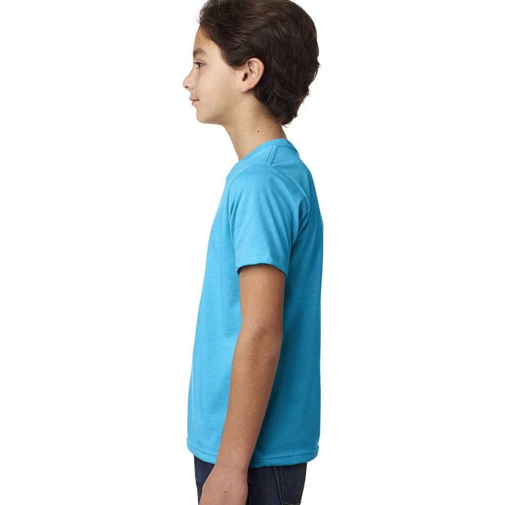 Next Level Boy's Turquoise CVC Crew Tee