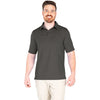 Charles River Men's Graphite Heathered Eco-Logic Stretch Polo