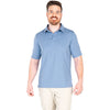 Charles River Men's Royal Heathered Eco-Logic Stretch Polo