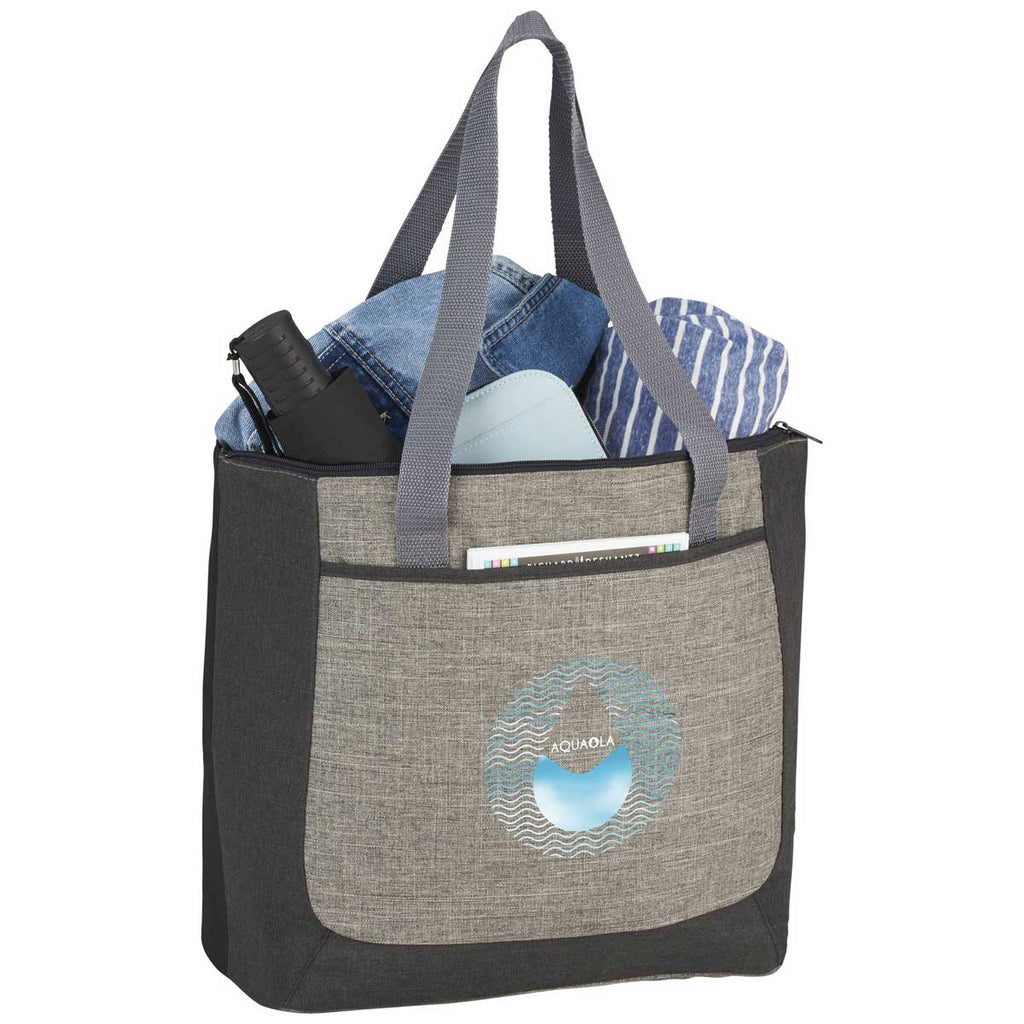 Leed's Graphite Reclaim Two-Tone Recycled Zippered Tote