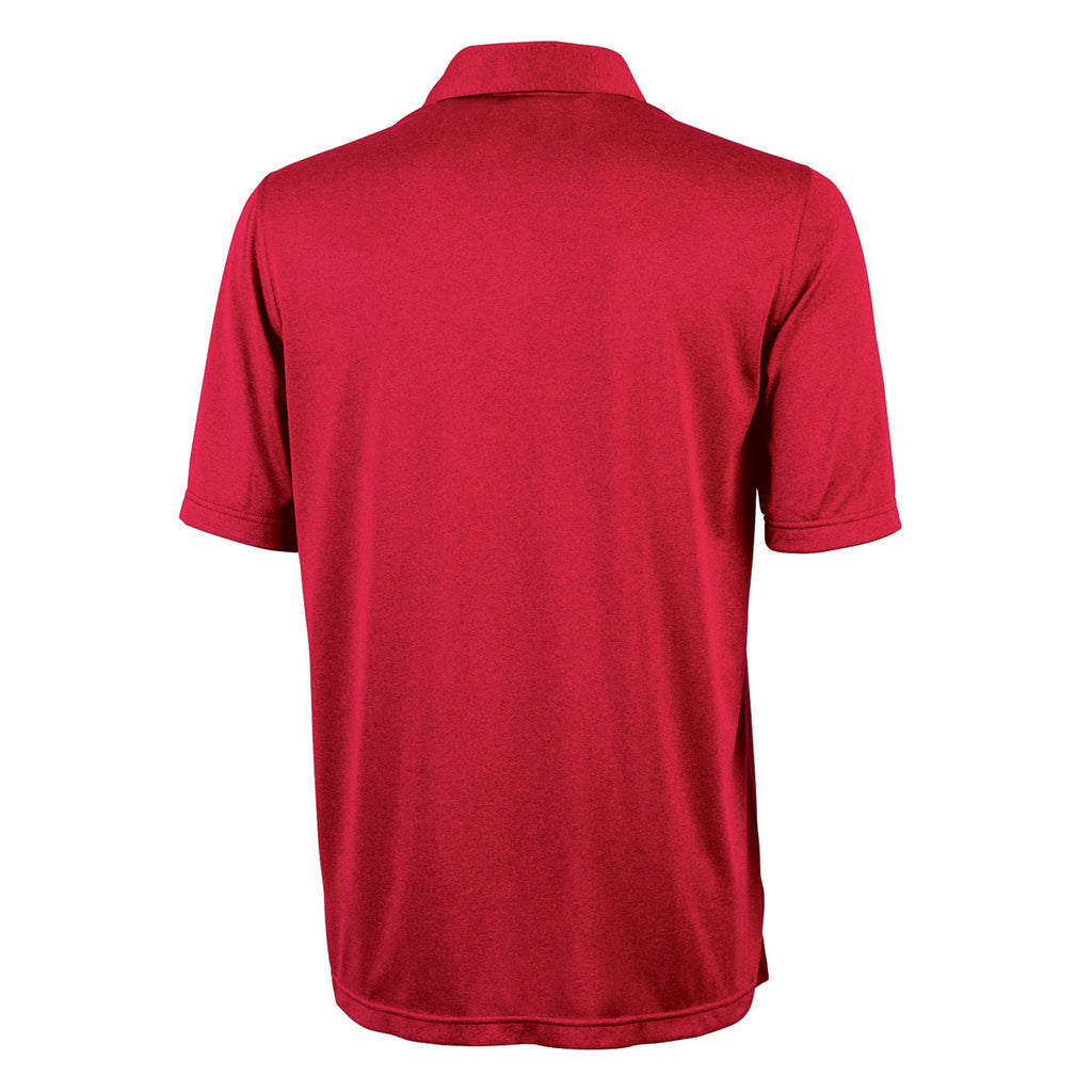 Charles River Men's Red Heather Heathered Polo