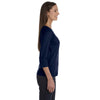 LAT Women's Navy Three-Quarter Sleeve Premium Jersey T-Shirt
