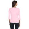 LAT Women's Pink Three-Quarter Sleeve Premium Jersey T-Shirt