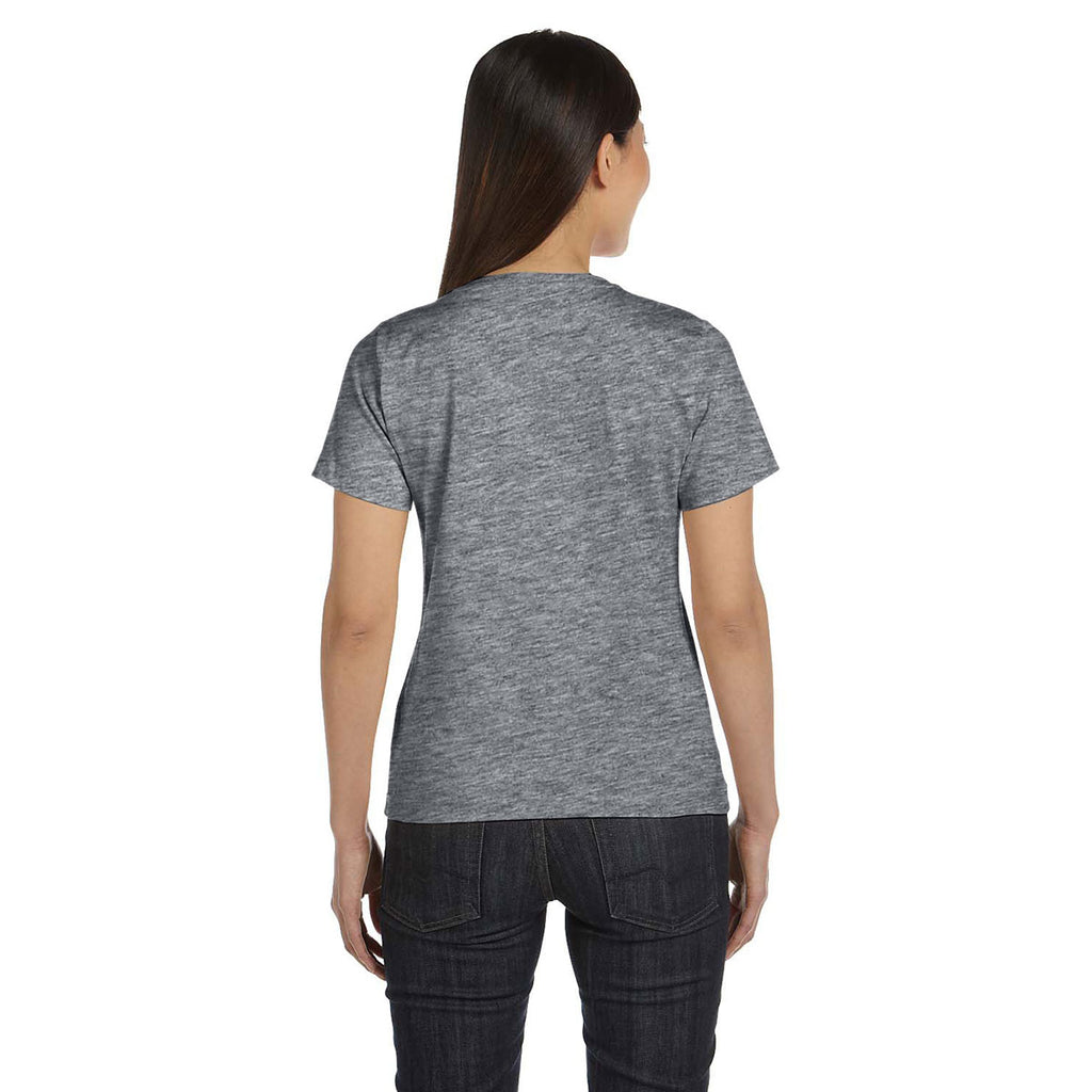 LAT Women's Granite Heather Premium Jersey T-Shirt