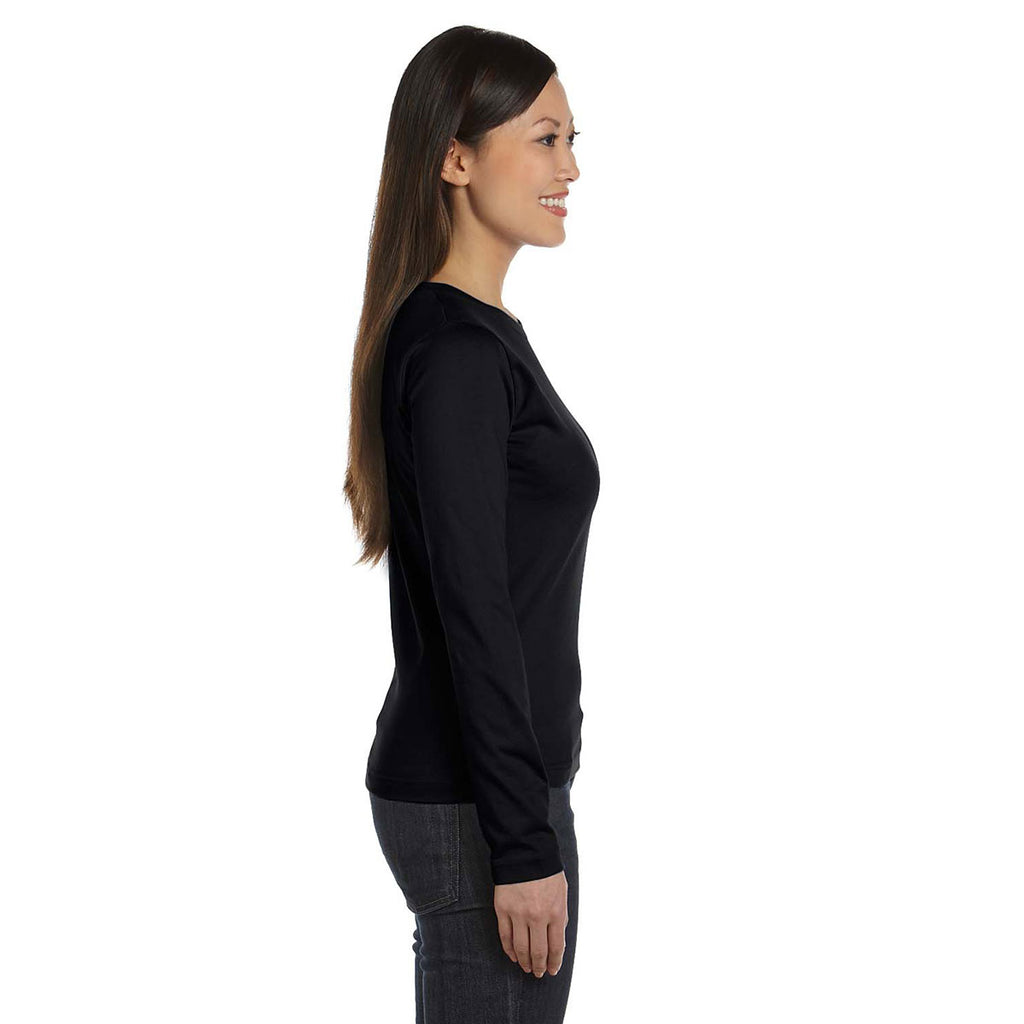 LAT Women's Black Long Sleeve Premium Jersey T-Shirt