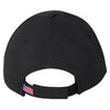 Bayside Black/Red USA-Made Structured Twill Cap with Sandwich Visor