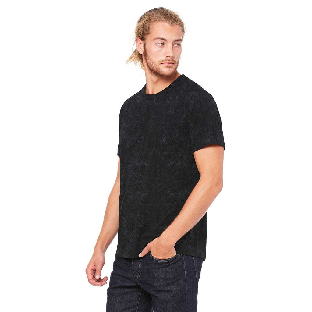 Bella + Canvas Unisex Black Mineral Wash Poly-Cotton Short Sleeve T-Shirt