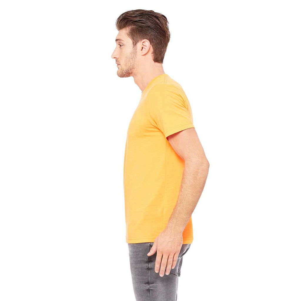 Bella + Canvas Unisex Neon Orange Poly-Cotton Short Sleeve T-Shirt