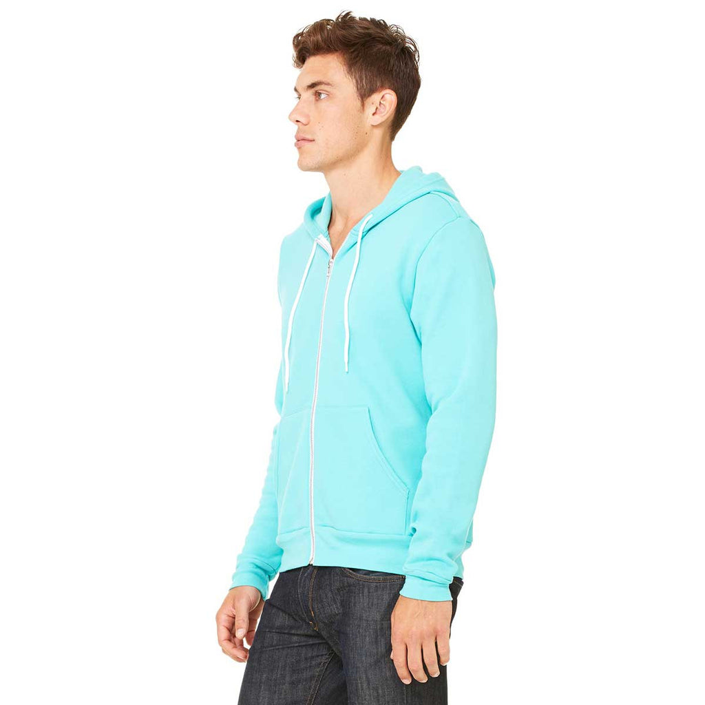 Bella + Canvas Unisex Teal Full-Zip Hoodie