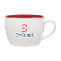 ETS Bolzano White/Red Ceramic Mug 18 oz