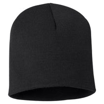 Bayside Black USA-Made 8.5 Inch Knit Beanie