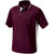 Charles River Men's Maroon/White Color Blocked Wicking Polo