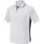Charles River Men's White/Slate Grey Color Blocked Wicking Polo