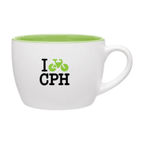 ETS Bolzano White/Lime Ceramic Mug 18 oz