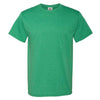 Fruit of the Loom Men's Retro Heather Green HD Cotton Short Sleeve T-Shirt